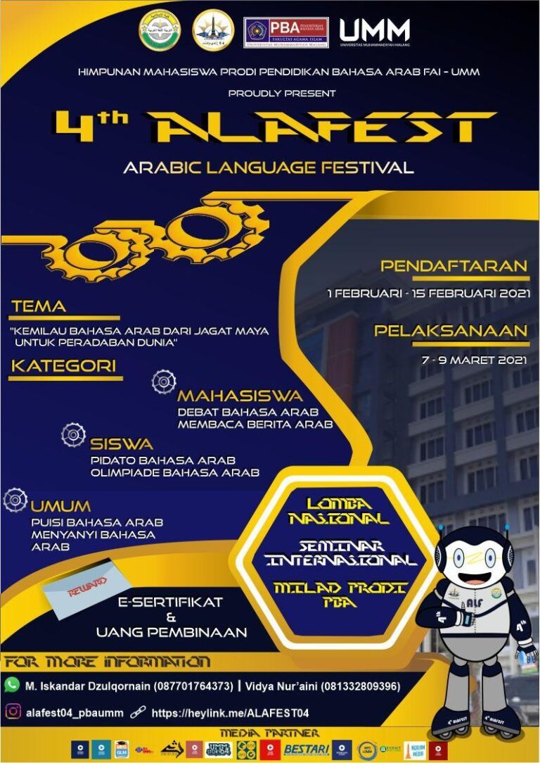 ARABIC LANGUAGE FESTIVAL (4th ALAFEST) PRODI PBA FAI-UMM 2021