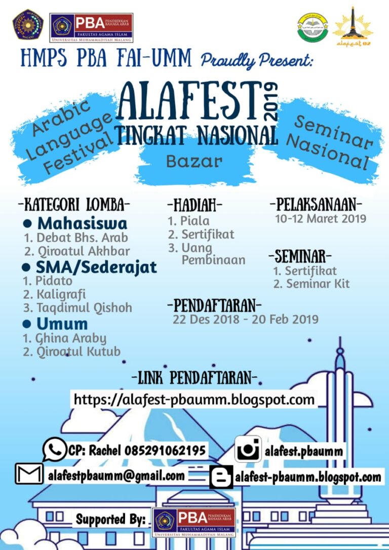 ARABIC LANGUAGE FESTIVAL (2nd ALAFEST) PRODI PBA FAI-UMM 2019