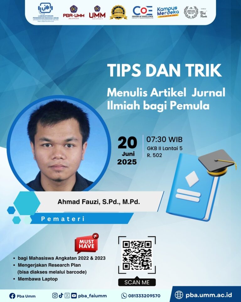 WORKSHOP KARYA ILMIAH 2025: TIPS DAN TRIK MENULIS ARTIKEL JURNAL ILMIAH BAGI PEMULA
